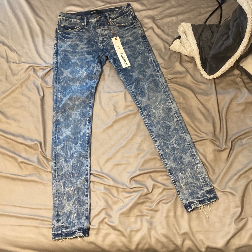purple jeans